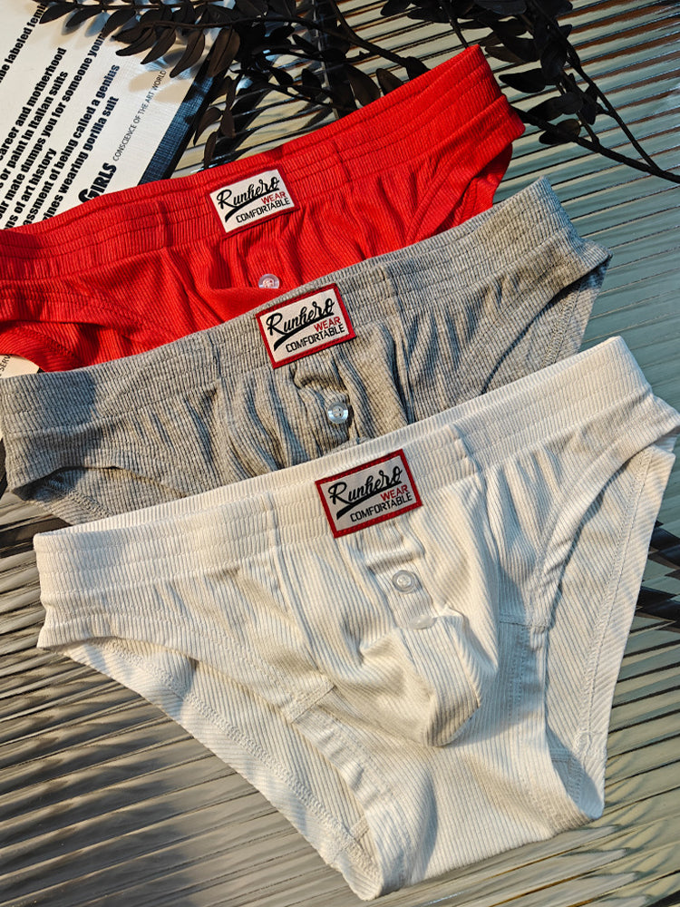2 Pack Men's Premium Comfortable Fabric Low-Rise U-Shaped Briefs