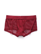 3 Pack Men's Striped Mesh Trunks with Comfort Pouch