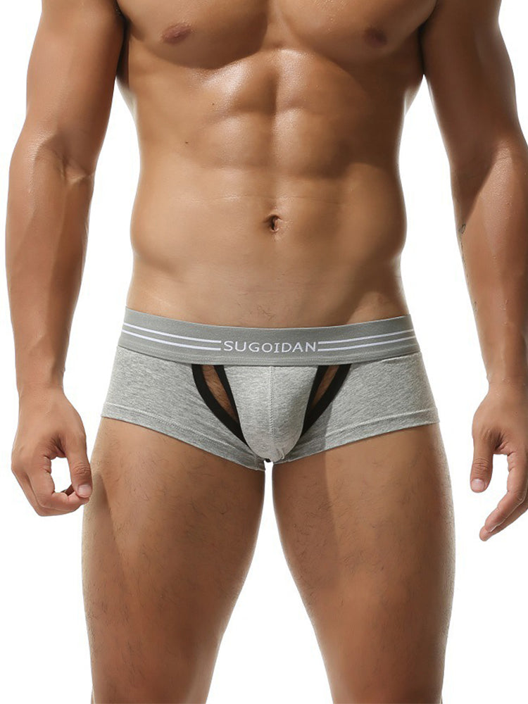 3 Pack Men’s Sexy Cutout Trunks with Lift-up Pouch
