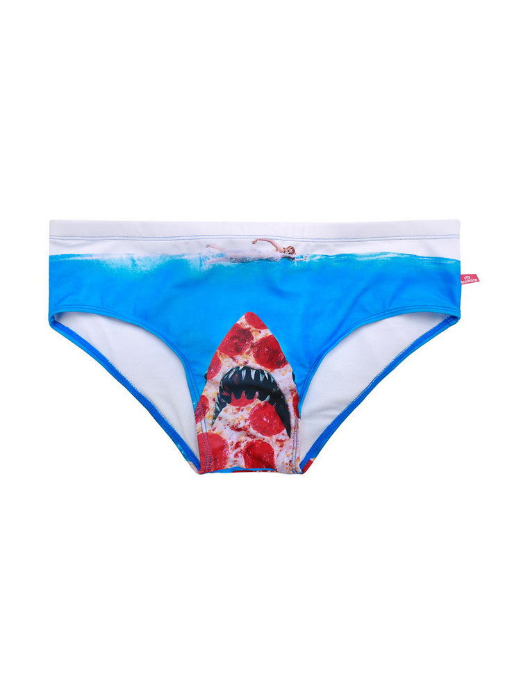 Men's Low-Rise Stylish Animal Print Swim Briefs