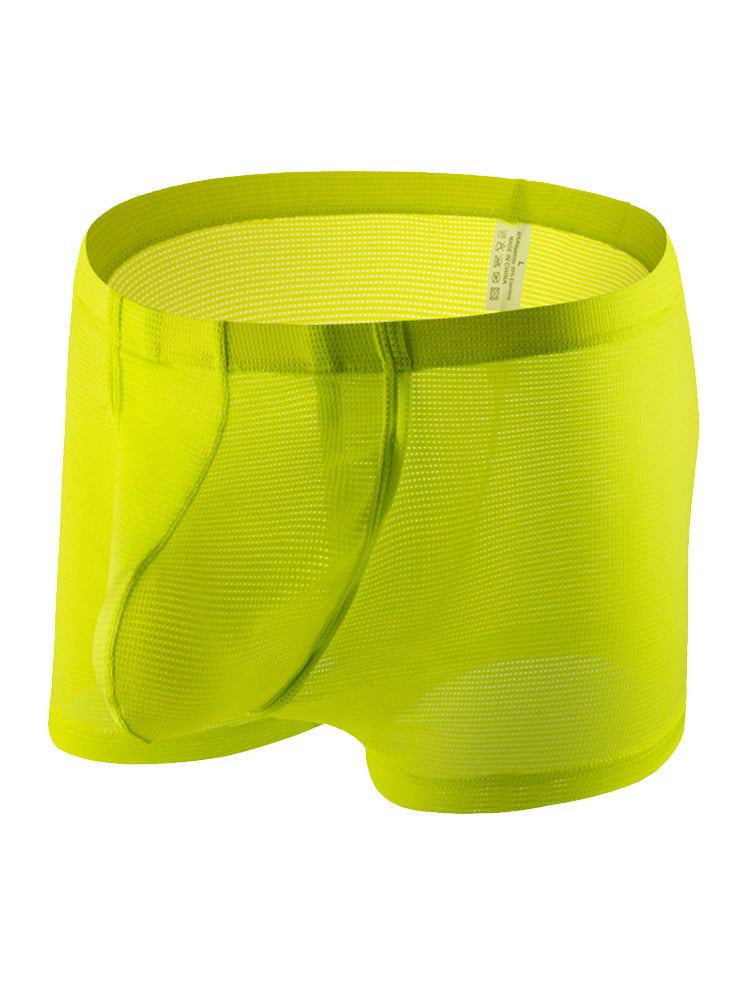 Men's Big Pouch U-convex Breathable Mesh Trunks