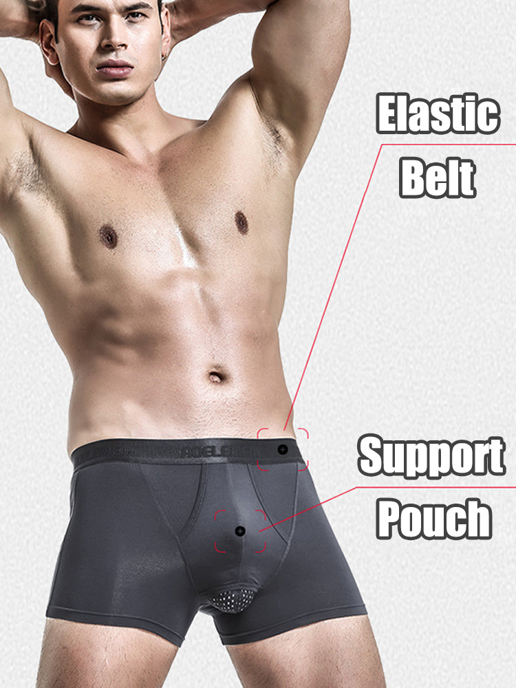 3 Pack Men's Separated Pouch Mesh Support Trunks