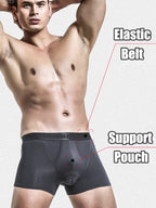 3 Pack Men's Separated Pouch Mesh Support Trunks