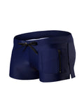 Men's Zippered Pocket Design Moisture-Wicking Swim Shorts & Trunks