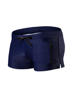 Men's Zippered Pocket Design Moisture-Wicking Swim Shorts & Trunks