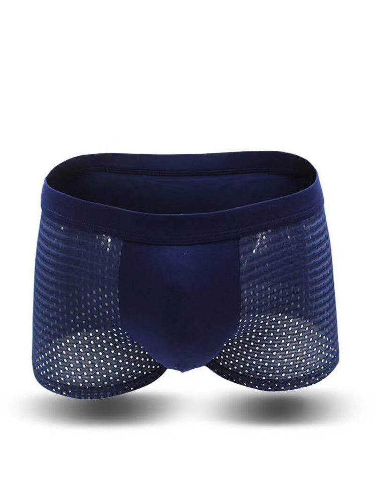 4 Pack Men’s Breathable Mesh Trunks with Antibacterial Fabric