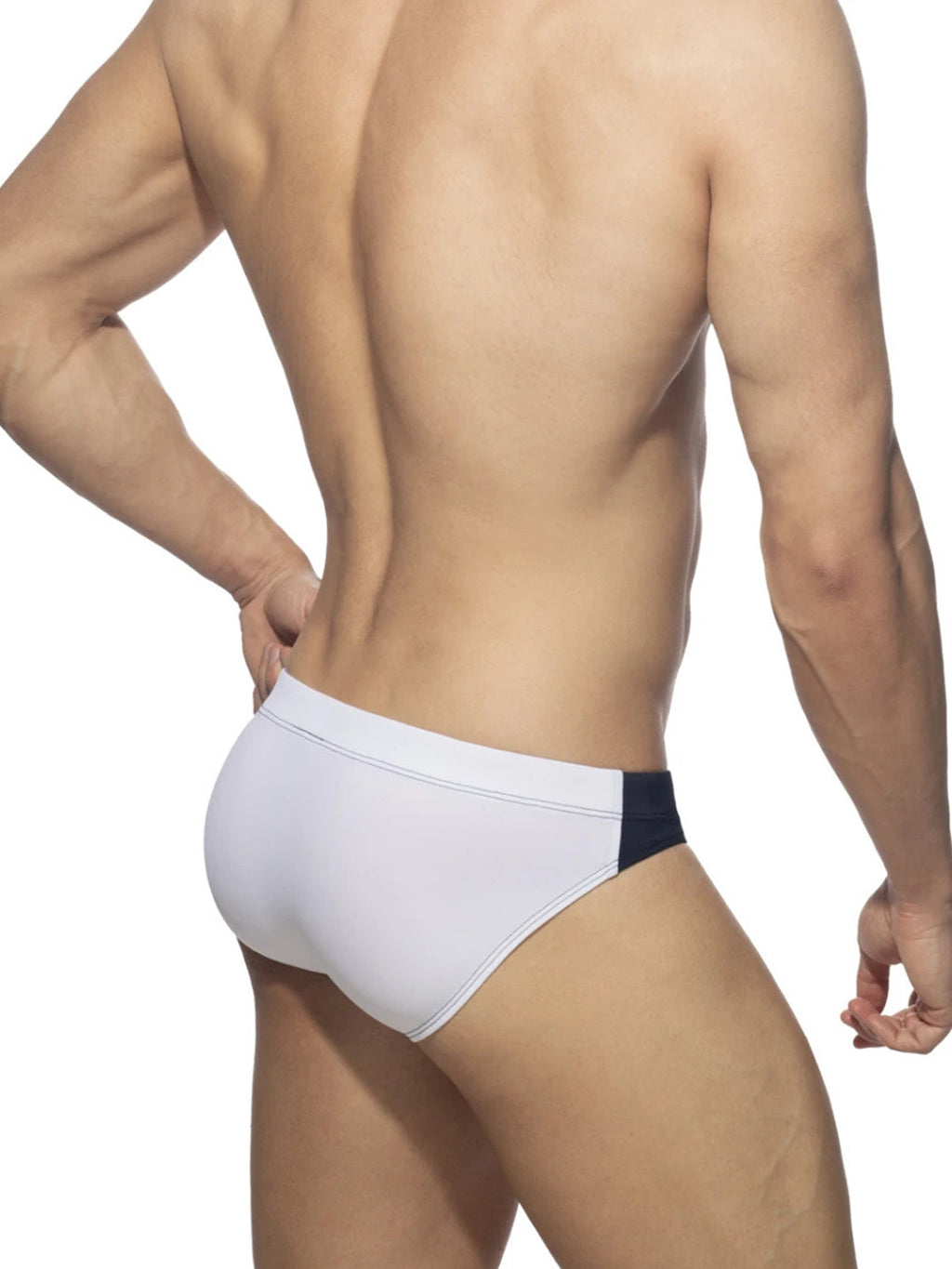 Men's Color Block Swim Briefs with Removable Pad