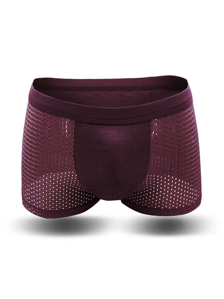 4 Pack Men’s Breathable Mesh Trunks with Antibacterial Fabric