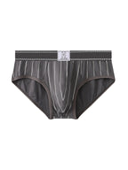 4 Pack Men's Striped Design Soft-Touch Cotton Fabric Breathable Briefs