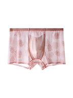 4 Pack Men's Ice Silk Antibacterial Mid-Rise Seamless Comfort Trunks