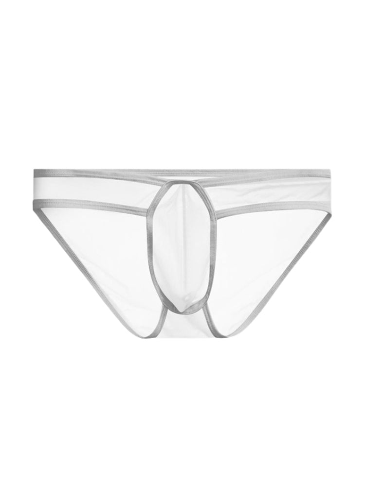 2 Pack Men's Ice Silk Breathable Sexy Low-Rise Anti-Odor Briefs
