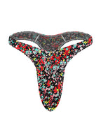 4 Pack Men's Large Pouch Playful Print Quick Dry Swim Thongs
