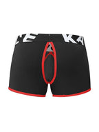 2 Pack Men's Sexy Modal Trunks with Open Front & Back and Removable Pouch
