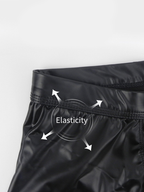 2-pack Men's Leather Hollow Hip-revealing Large Pouch Boxer Briefs