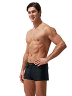 Men's Zippered Pocket Design Moisture-Wicking Swim Shorts & Trunks