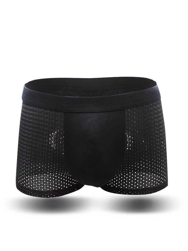 4 Pack Men’s Breathable Mesh Trunks with Antibacterial Fabric