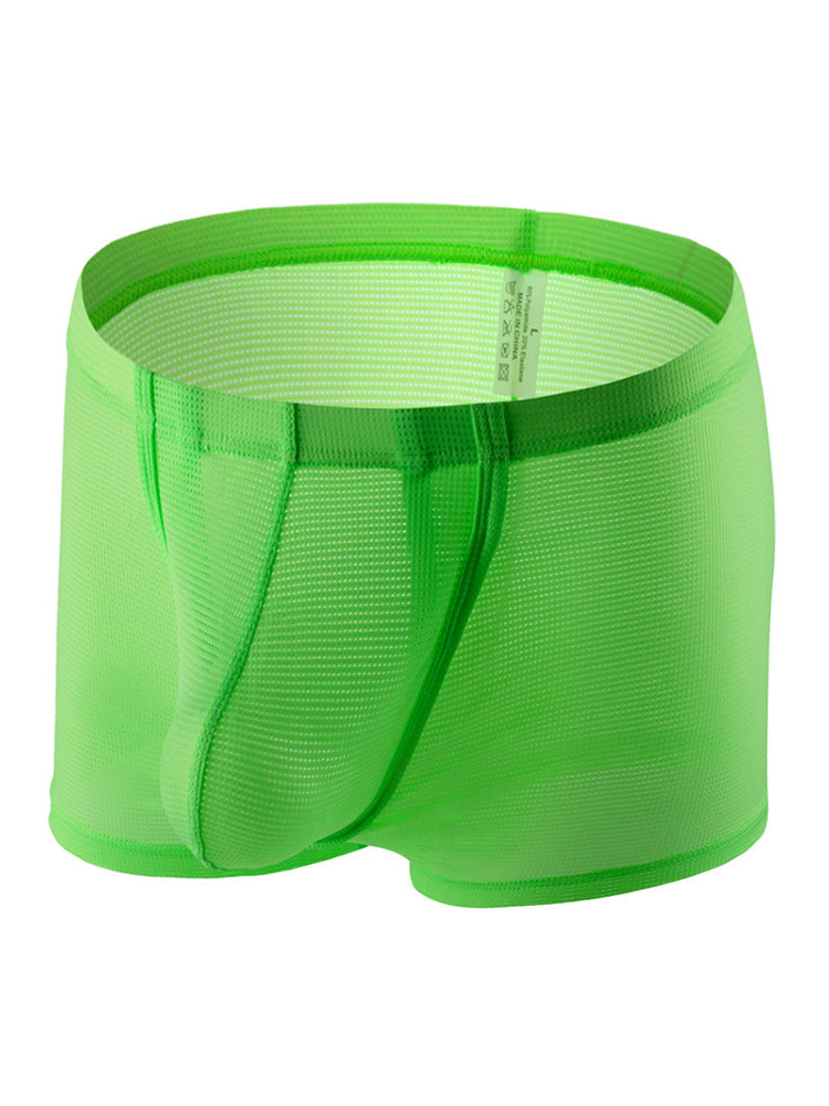 Men's Big Pouch U-convex Breathable Mesh Trunks