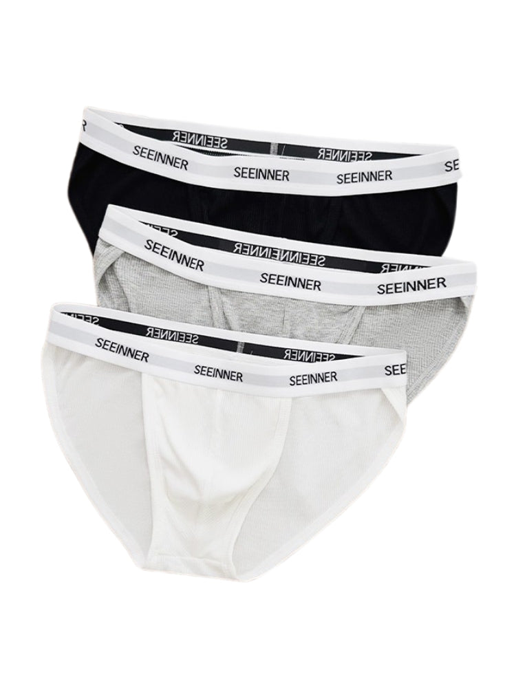 3 Pack Men's Sporty Comfy Waistband Briefs