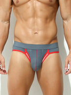 2 Pack Men's Breathable Side-Open Thin and Lightweight Supportive Fit Briefs
