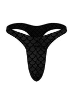 4 Pack Men's Large Pouch Playful Print Quick Dry Swim Thongs