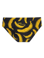 Men's Banana Print Swim Briefs with Removable Pad