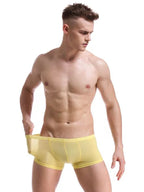 Lightweight Breathable Ice Silk U Contoured Boxers for Men