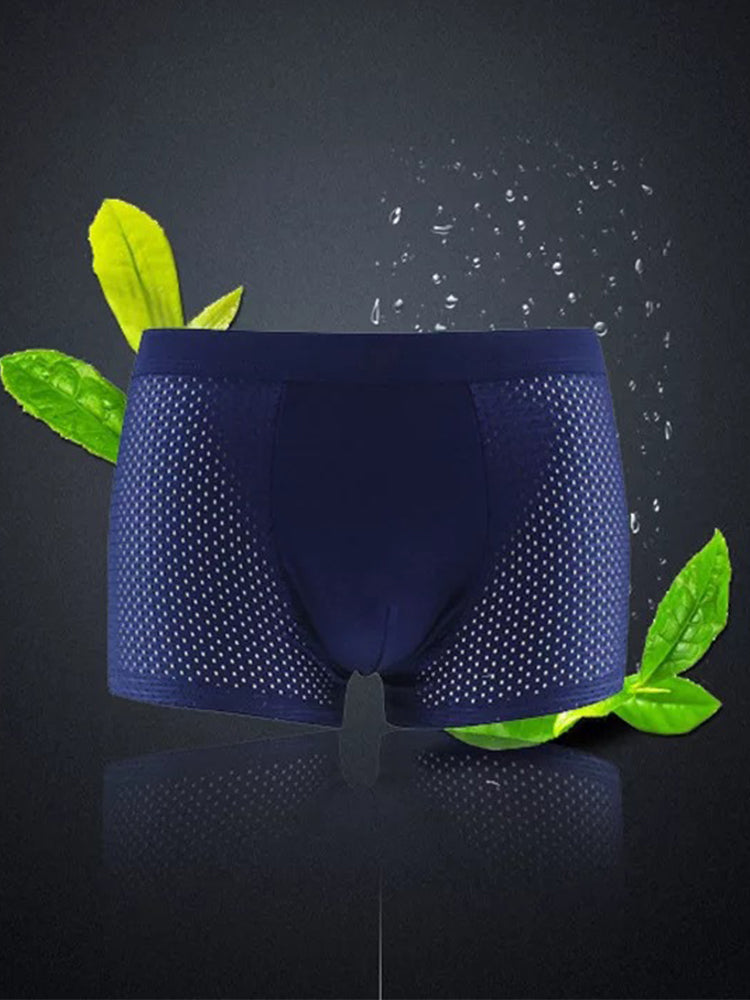 4 Pack Men’s Breathable Mesh Trunks with Antibacterial Fabric