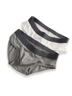 3 Pack Men's Low-Rise Mesh Briefs with Breathable Support & Convenience Fly