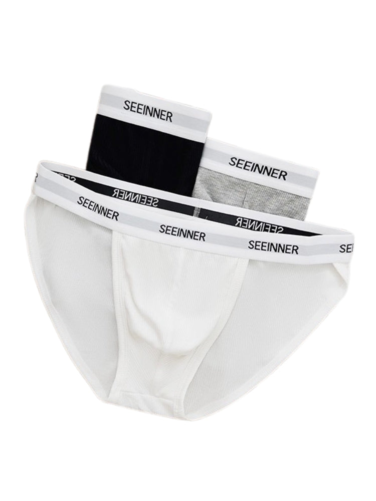 3 Pack Men's Sporty Comfy Waistband Briefs