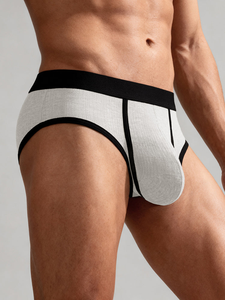 3 Pack Men's Seamless Comfort Large Supportive Pouch Sexy Low-Rise Briefs