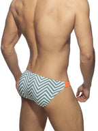 Men’s Zig Zag Swim Bikini with Removable Pad