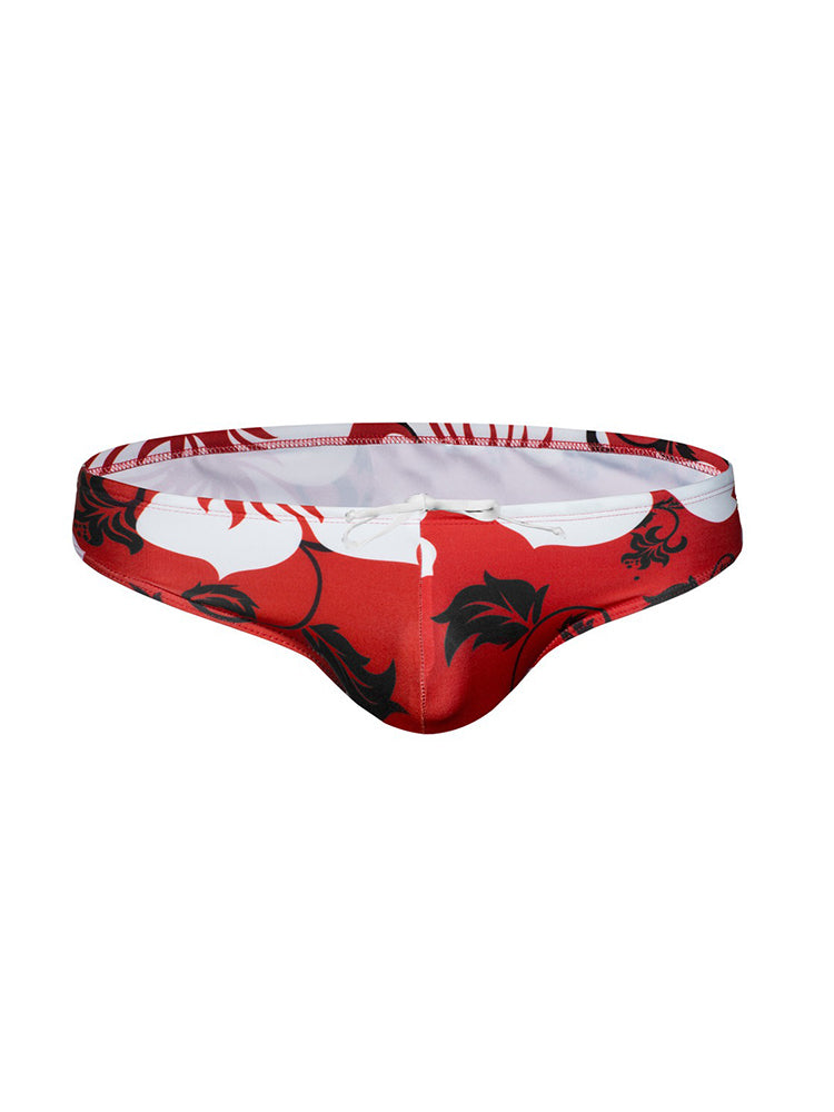 Men's Lightweight Low-Rise Bold Prints Swim Briefs & Trunks
