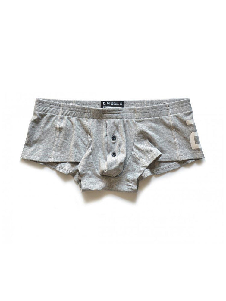 2-pack Men's Solid Color Comfortable Button-down Trunks