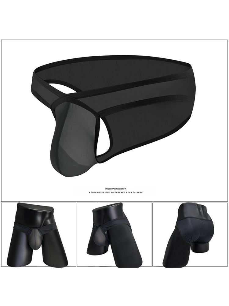 2 Pack Men's Ice Silk Breathable Sexy Low-Rise Anti-Odor Briefs