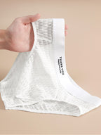 2 Pack Men's Soft & Breathable Icy Silk Quick-Dry Mid-Rise Comfort Cooling Briefs
