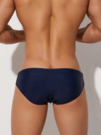 Men’s Printed Waistband Drawstring Swim Briefs