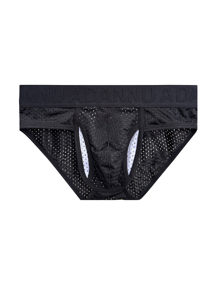 2 Pack Men's Mesh Sport Separate Pouch Breathable Lift & Support Design Briefs