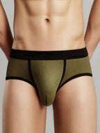 3 Pack Men's Seamless Comfort Large Supportive Pouch Sexy Low-Rise Briefs