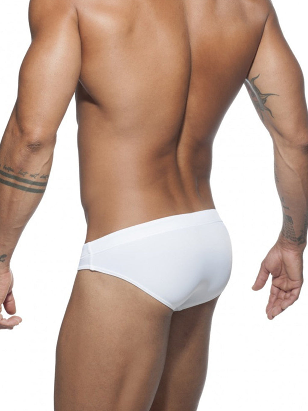 Men’s Solid Color Swim Briefs with Removable Pad