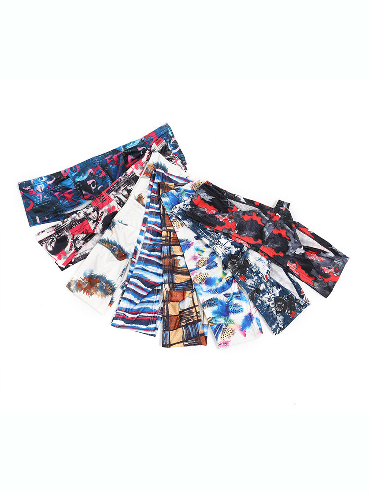 4 Pack Men's U-Pouch Low-Rise Moisture-Wicking Trunks