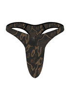 4 Pack Men's Large Pouch Playful Print Quick Dry Swim Thongs