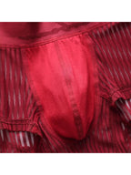 3 Pack Men's Striped Mesh Trunks with Comfort Pouch