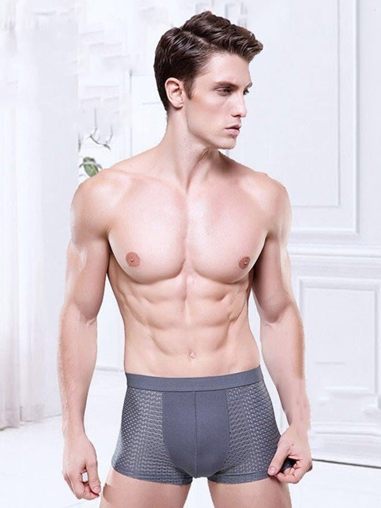 4 Pack Men’s Breathable Mesh Trunks with Antibacterial Fabric