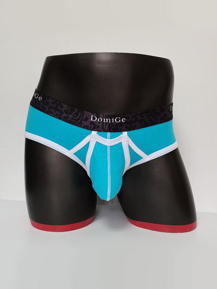 2 Pack Men's Detachable Front Pouch Durable Stretch Skin-Friendly Briefs