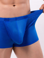Men's Big Pouch U-convex Breathable Mesh Trunks