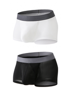2 Pack Men's Ultra-Thin Trunks with Open Fly