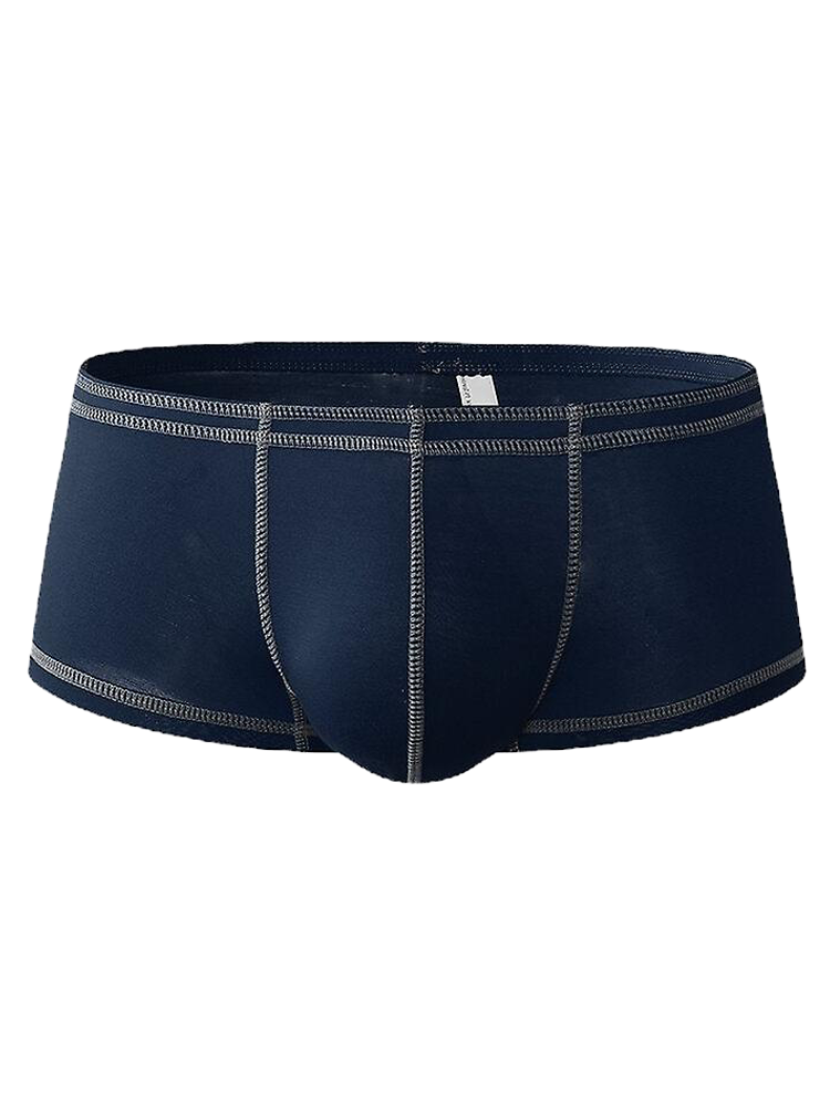 2 Pack Men's Sporty Breathable U Convex Pouch Trunks