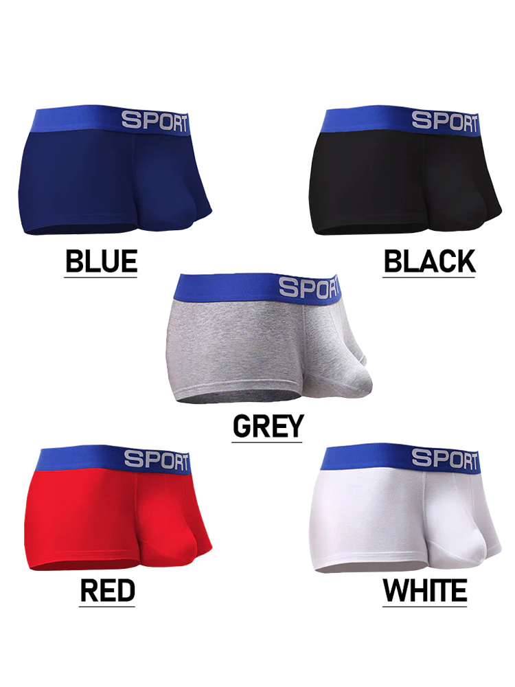 3 Pack Men's Structured Support Pouch Comfort Trunks