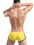 Men's Breathable Boxer Drawstring Swimming Trunks
