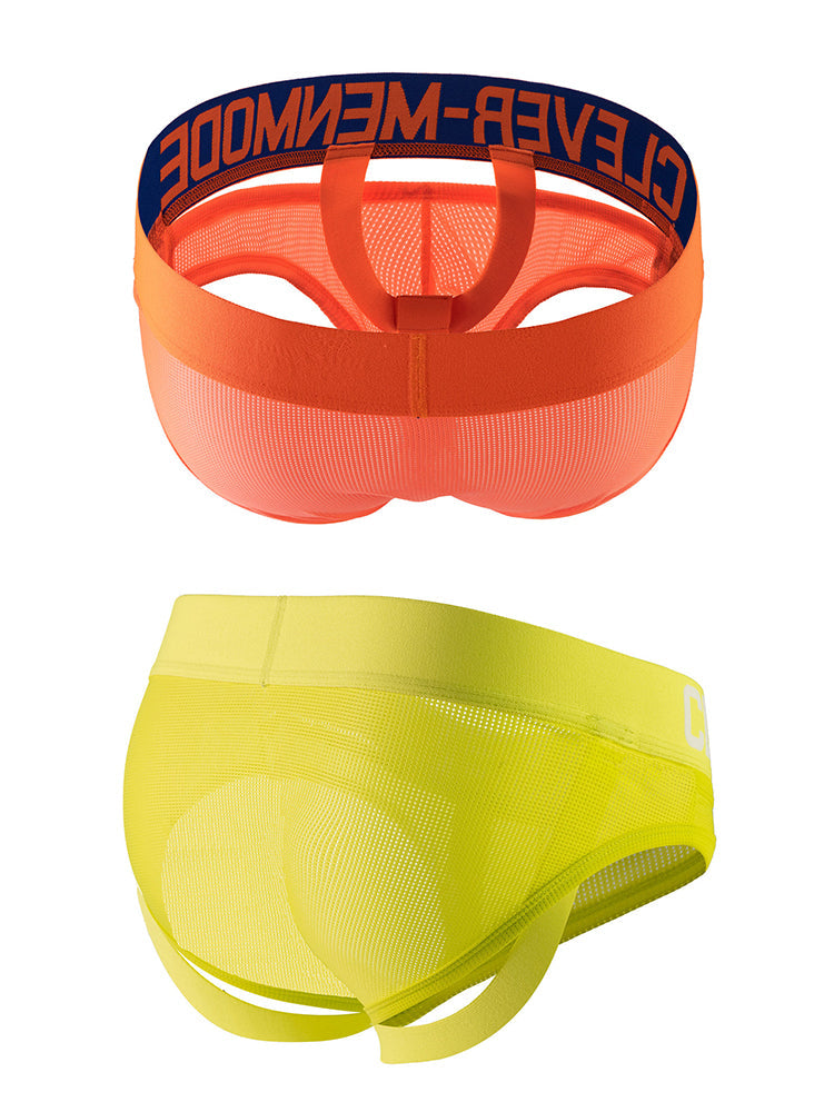 2 Pack Men's Mesh Breathable Multi-Functional Briefs